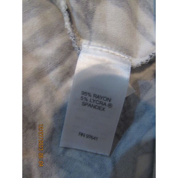 J. JILL WEARABLE COLLECTION SIZE M TUNIC TOP BLOUSE TROPICAL PATTERN PALM LEAVE - Picture 7 of 7